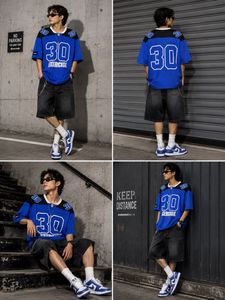Men's Blue Graphic Print T-Shirt