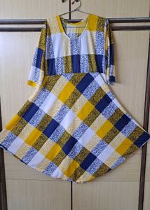 🌻Stylish Plaid Print Midi Dress