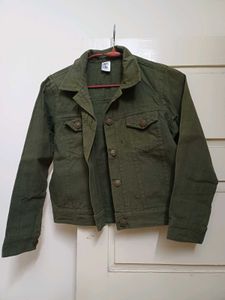 Olive Green Denim Jacket