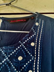 Black Embroidered Kurta