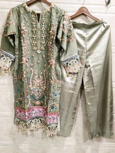 Pakistani Designer suit plazzo dress with dupatta