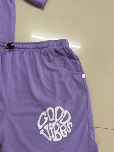 Purple "Good Vibes" Co-ord Set