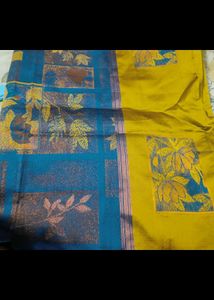 Banarasi Silk Soft Saree New With Tag Yellow