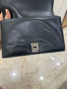 Chic Black Suede &amp; Faux Leather Handbag