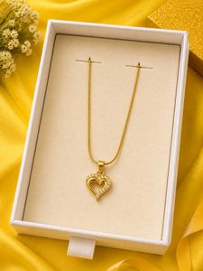 Gold Heart Pendant Necklace