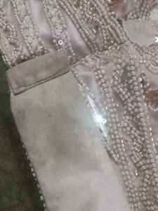combo of saree and halter neck dreas