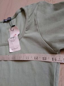 Ribbed Square Neck Top