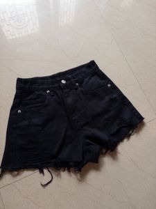 Zara dupe Black Denim shorts for women