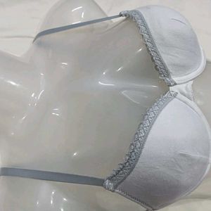 Classic 🪔White Lace Trim Bra