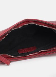 Mango Floral Textured Red Shoulder Bag