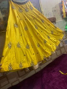 Yellow Embroidered Lehenga Choli Set