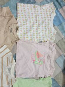Baby tops and pants pack of 7 shirts 9 bott