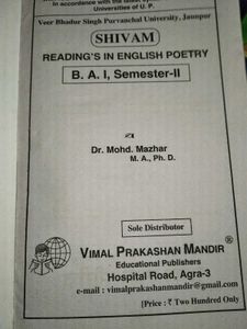 Reading's in English Poetry - B.A. Part I