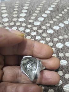 Classic Silver Tone kada &amp; trendy ring