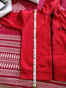 Fila Red Zip-Up Hoodie