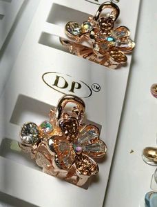 Gold tone Floral Hair Claw Clips