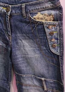 UNIQUE Y2K Embellished Wide Leg jeans