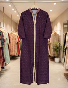Elegant Purple Printed Kurta
