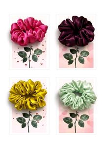 trendy satin scrunchies cards set of 5