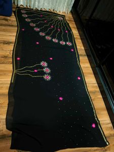 Price drop!!!Elegant Black handwork Saree