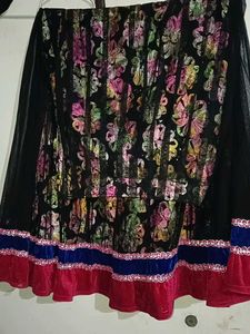 Black Lehenga Choli Sequence And Zardozi Work
