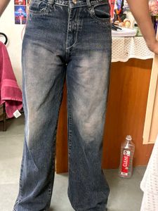 Washed Black Denim Jeans