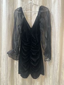 Elegant Black Velvet Dress