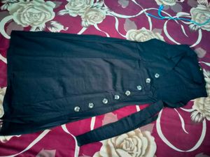 women black  Solid fit and flare dress