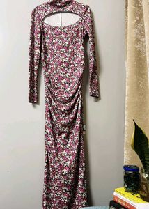 ZARA Chic Floral Print Maxi Dress