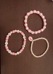 Pearl &amp; Clay Beaded Bracelet Set
