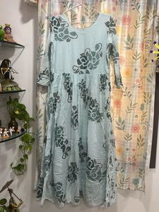 Light Blue Floral Kurta