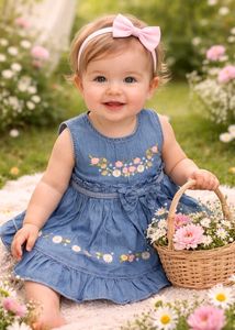 Cute Baby Girl Dress with Bloomers