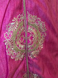 Beautiful Embroidered Pink Kurta with dupatta