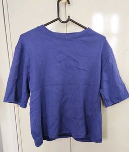 Casual Blue Half Sleeve T-Shirt