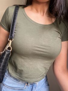 Olive Fitted T-Shirt