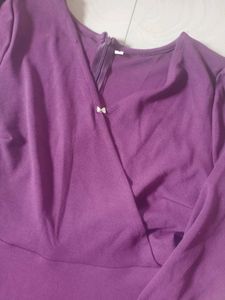 Elegant Purple Midi Dress