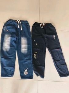 Cute Kids Denim & Pink Pants