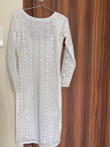 White Chikankari kurta