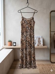 Length-39,,Leopard Print Slip Dress