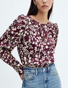 MANGO Floral Print blouse