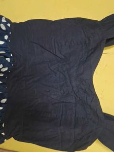 Navy Polka Dot Dress