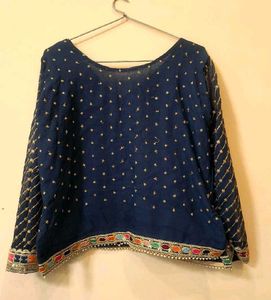 Elegant Navy Blue Embellished lehnga choli