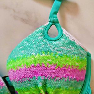 Sparkly Rainbow Bikini Top