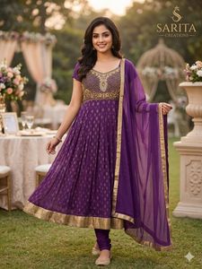 Beautiful Purple Anarkali Suit