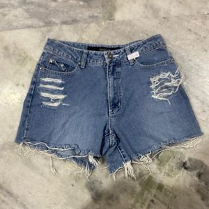 Distressed Denim Shorts