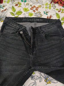 Distressed Grey Denim Jeans