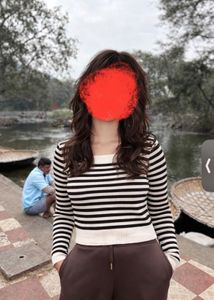 Chic Striped Long Sleeve Top
