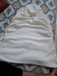 Chic White Ruched Tunic Top