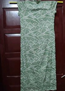 High neck Tropical Leaf Print kurta