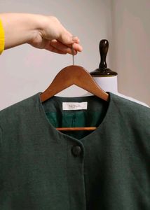 Classic Formal Shirt Coat With Padded Shoulders